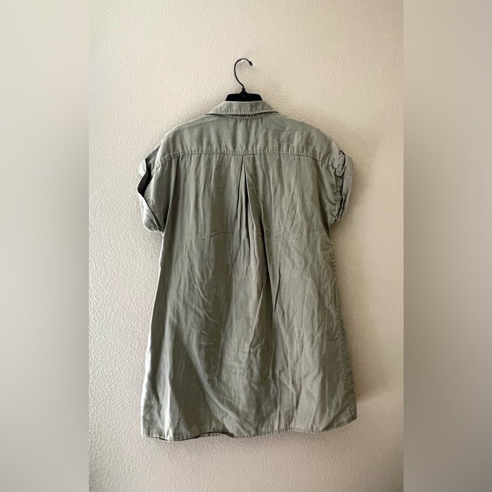 Banana Republic Green Utility Shirtdress - Picture 4 of 11